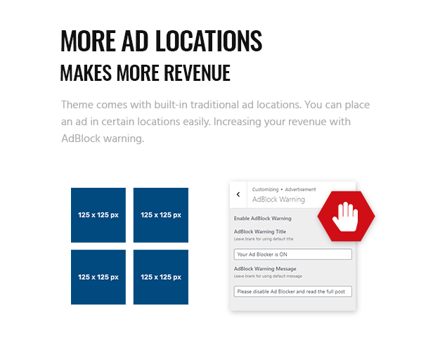 More ad locations